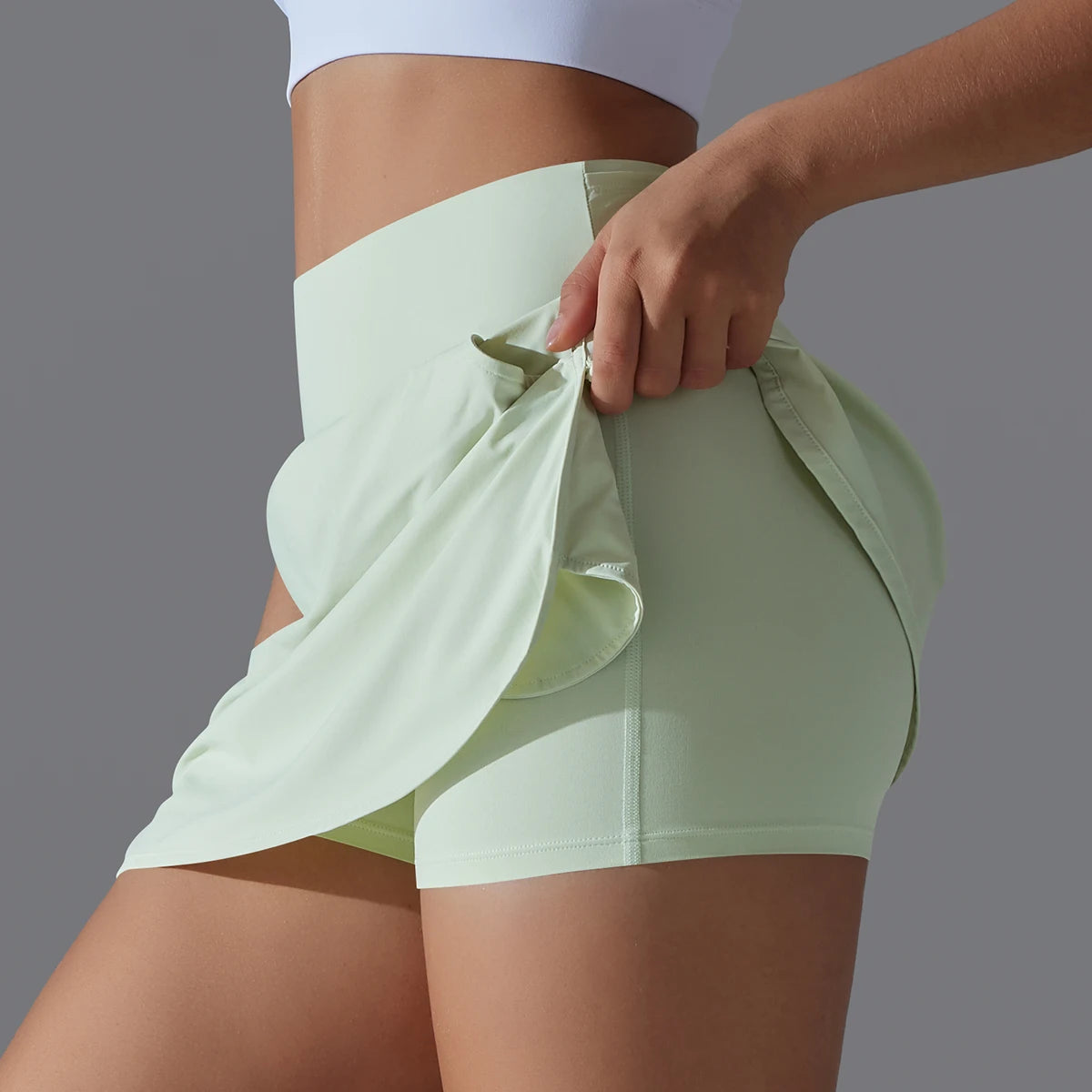 Women’s High Waist Tennis Skirt Breathable Athletic Yoga Fitness Skort