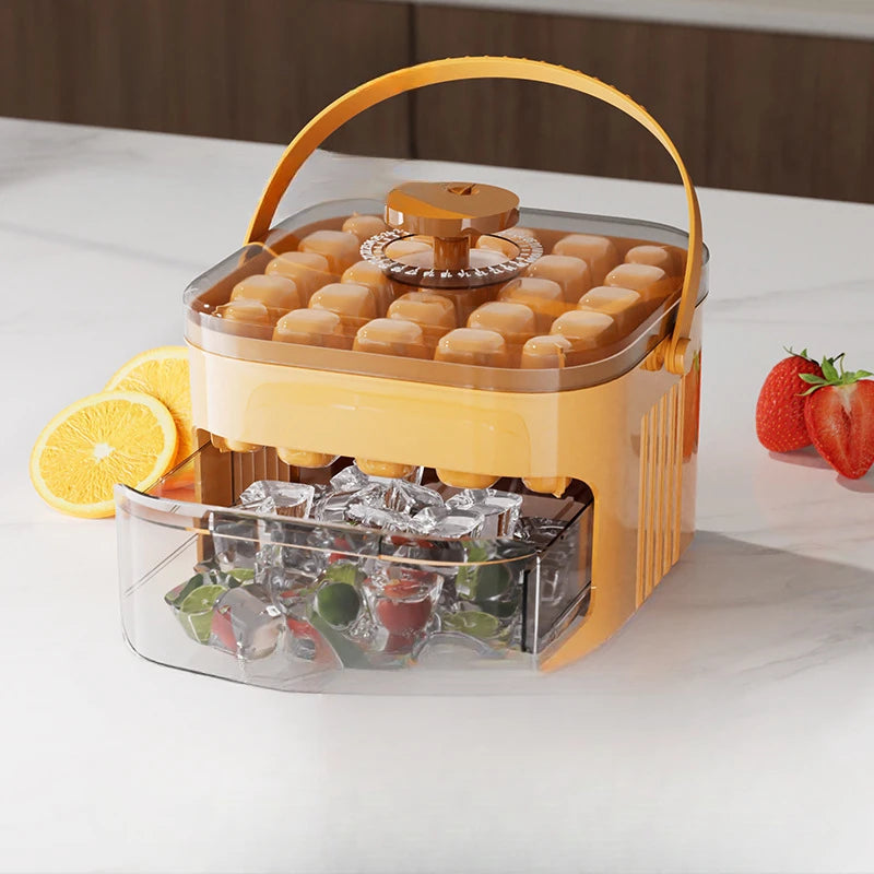 Ice Cube Maker with Storage Bin