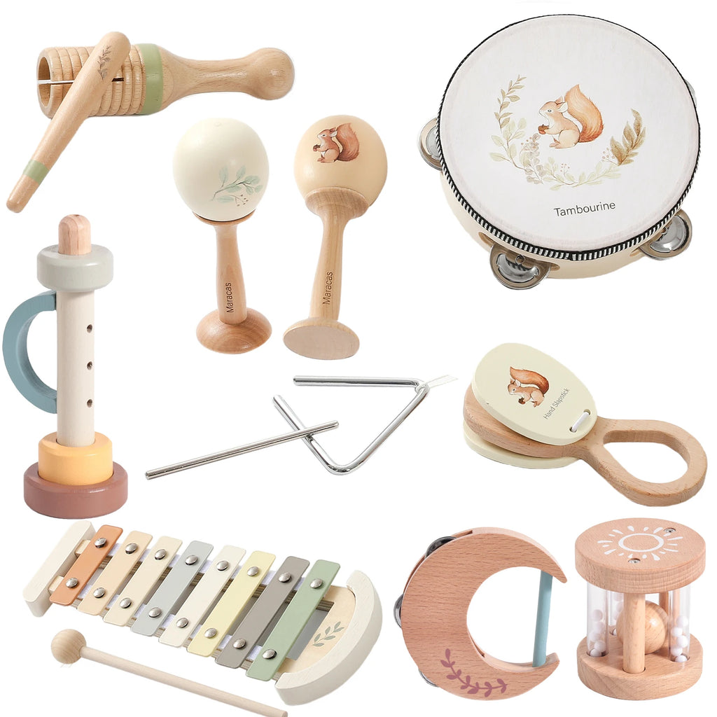 Montessori Wooden Musical Instruments Baby Toy Set