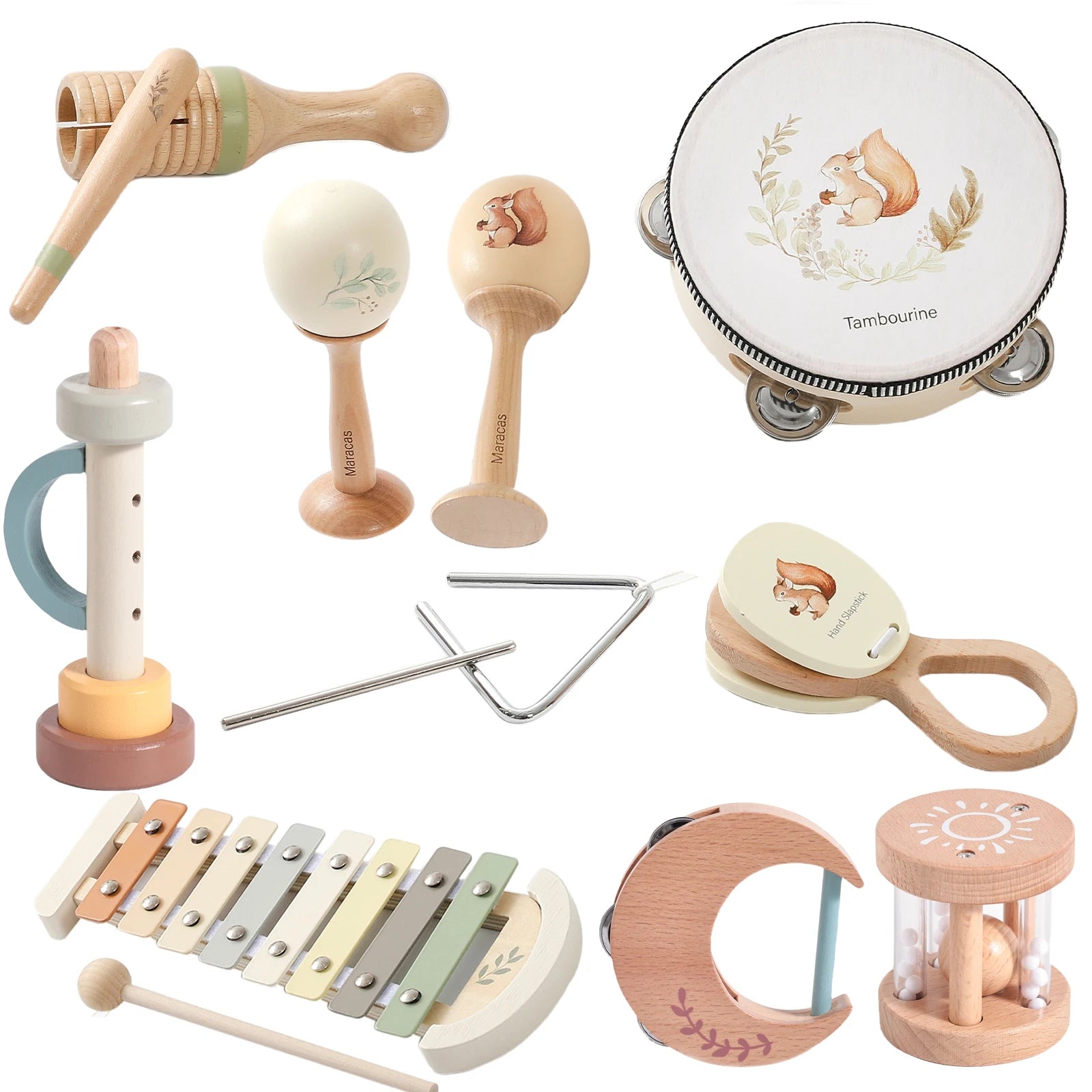 Montessori Wooden Musical Instruments Baby Toy Set