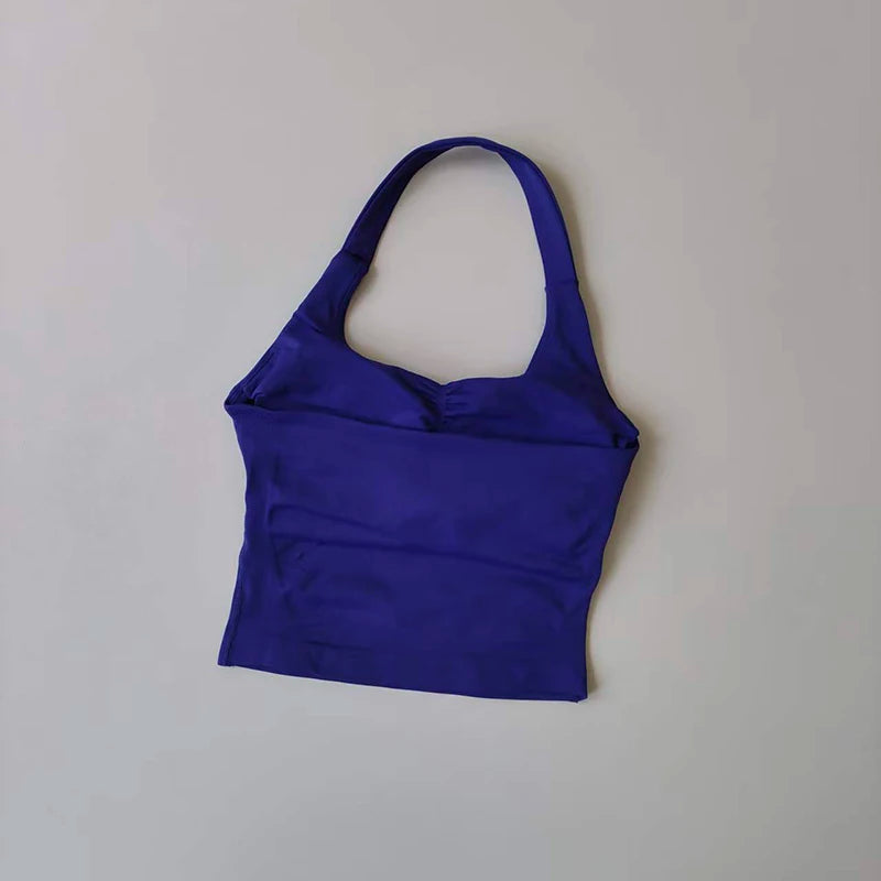 Women Halter Sports Bra Shockproof Yoga Running Fitness Vest