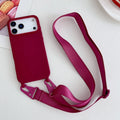 Crossbody Lanyard Matte Silicone Shockproof iPhone Case