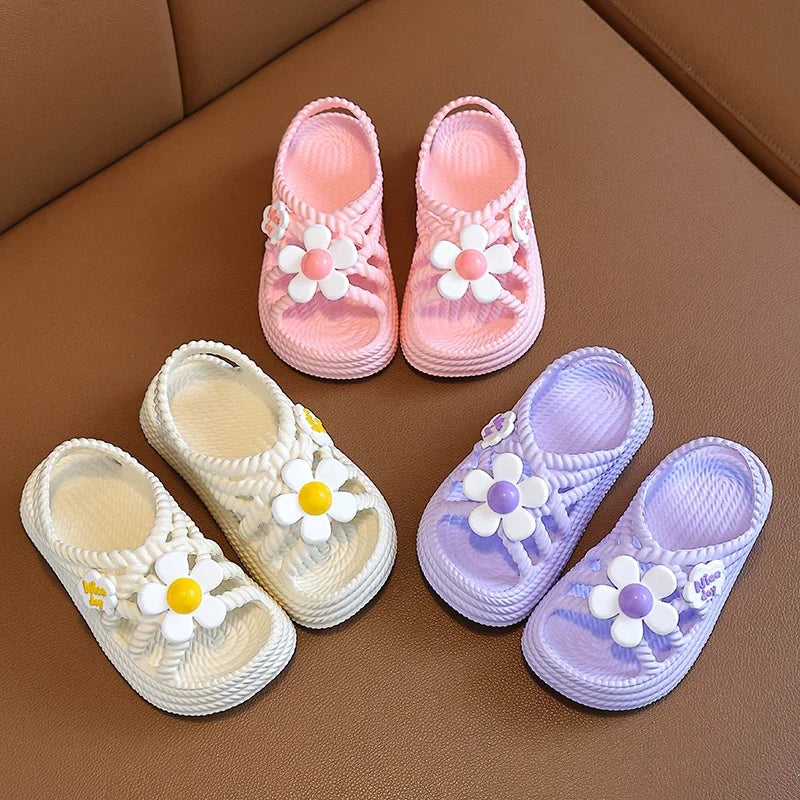 Kids Summer Slippers Soft Sole Anti Slip Beach Sandals for Boys Girls