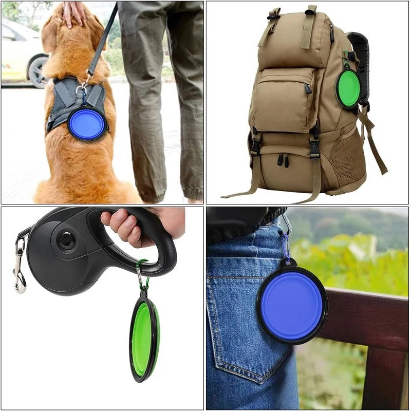 Portable Silicone Pet Bowl – Collapsible Travel Bowl for Dogs and Cats