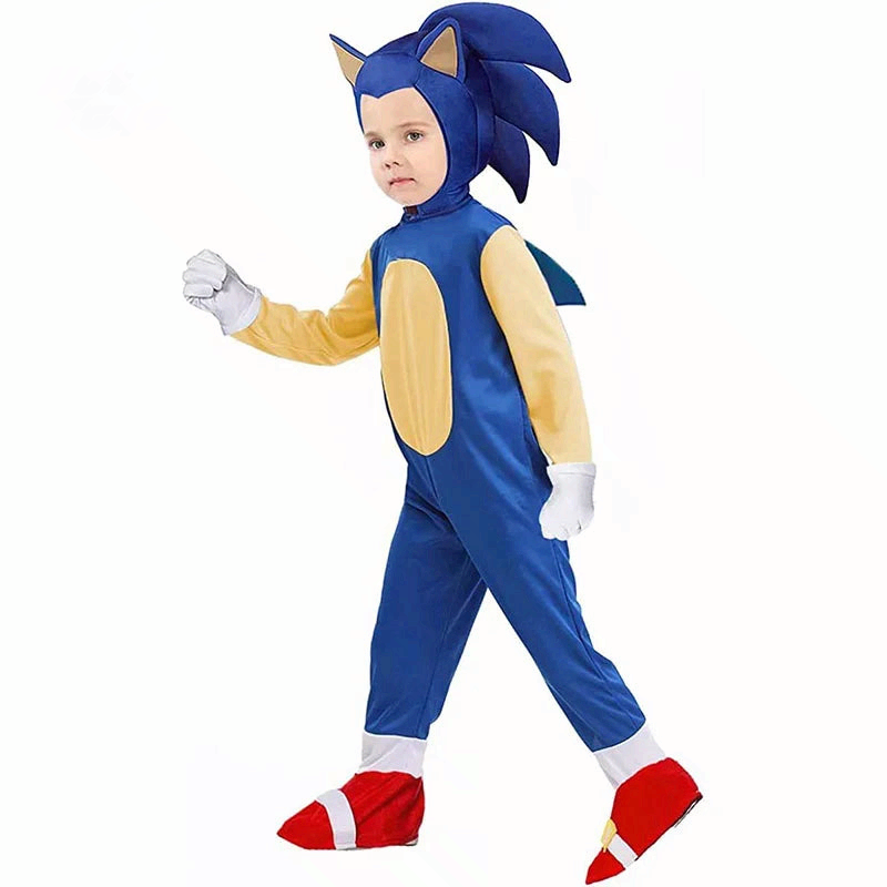 Kids Cartoon Hedgehog Cosplay Costume Halloween Zentai Bodysuit