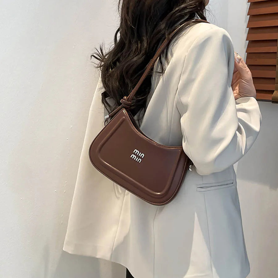 Women Crescent Crossbody Shoulder Bag Korean Style 2025
