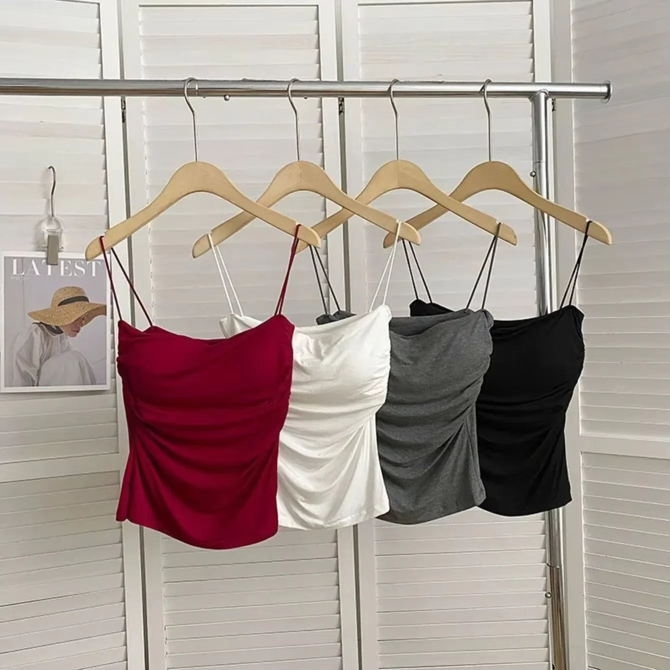 Women White Fitted Camisole Sleeveless Tank Top