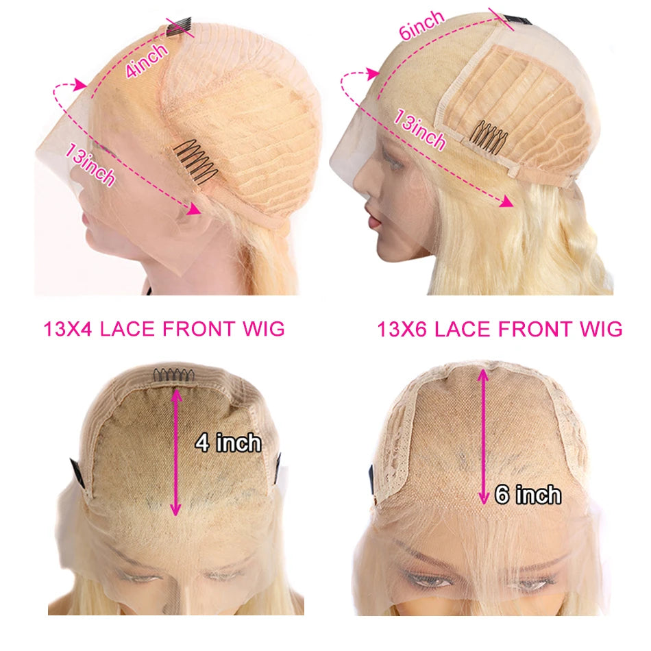 613 Blonde Wig – Straight HD Lace Front Human Hair Wig (Can Be Dyed Any Color)