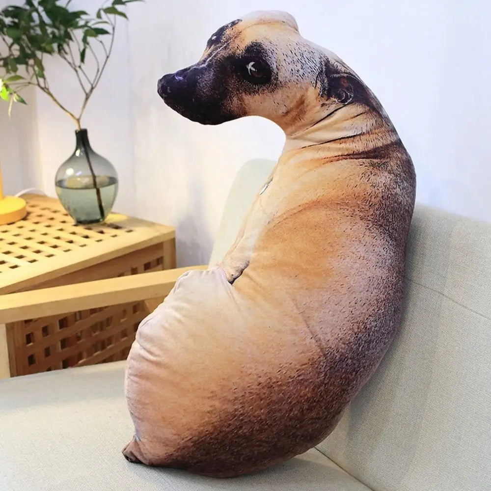 Lifelike Hound Dog Plush Pillow for Sofa Office
