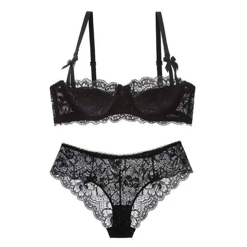 Women Lace Push Up Bra and Underwear Set