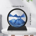 3D Moving Sand Art Hourglass Round Glass Sandscape Picture Home Office Decor