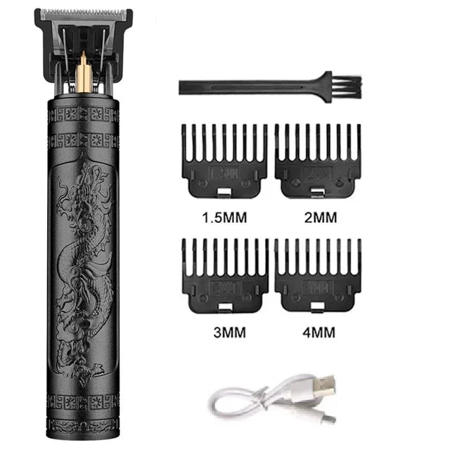 T9 Vintage Hair Clipper & Beard Trimmer Rechargeable Grooming Kit for Men