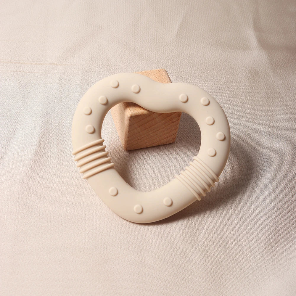 Food Grade Silicone Baby Teether Star Heart Teething Toy