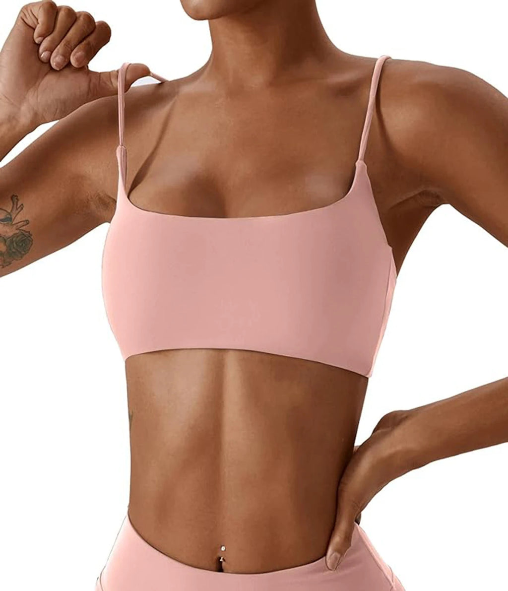 Women Sports Bra Seamless Cross Back Fitness Yoga Top Gym Workout Bra