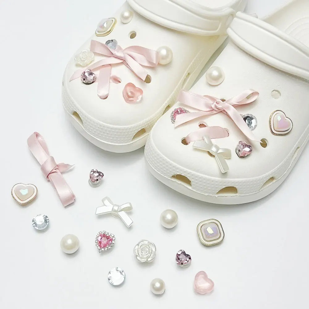 Flower Shoe Charms Set 3D Buckle Decorations Accessories for Clogs Women