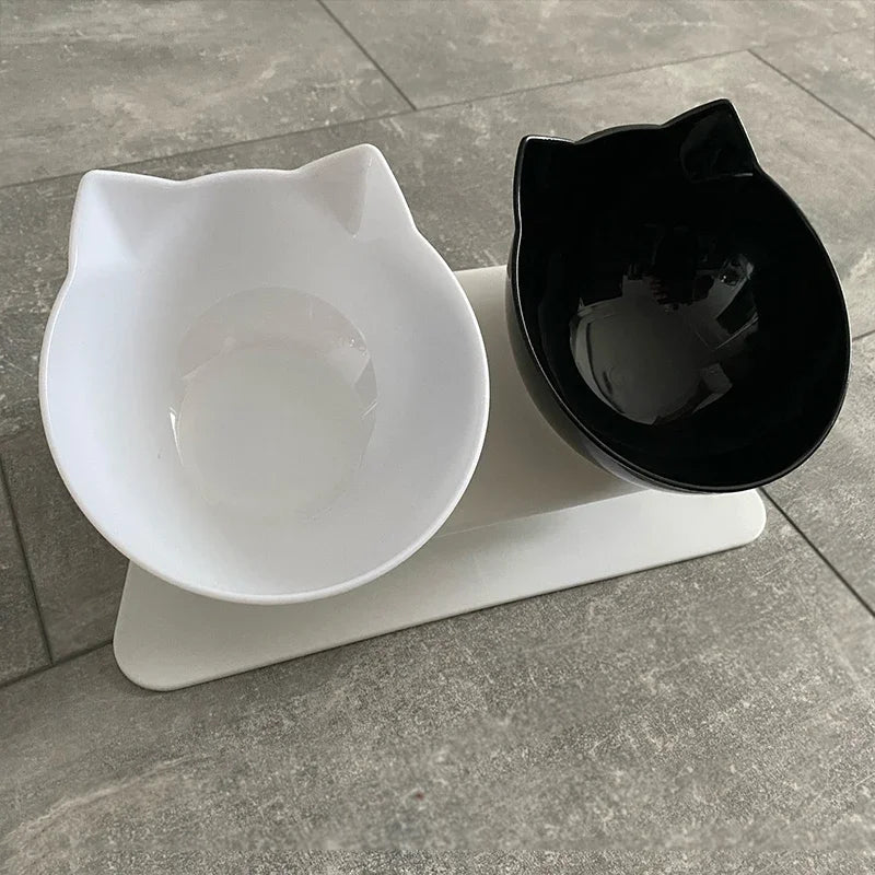 Non Slip Double Pet Bowl with Stand for Cats and Dogs