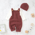 Baby Knitted Sleeveless Romper and Hat Set