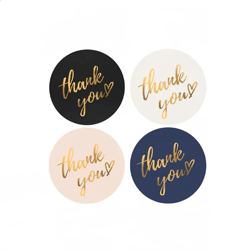 Thank You Stickers Roll – Elegant Packaging Labels for Small Business & Gift Wrapping