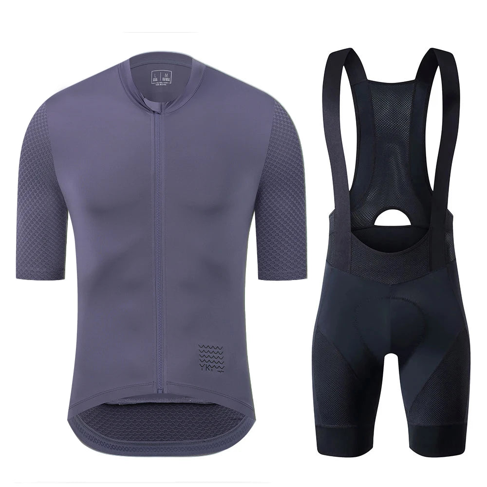 Cycling Jersey Set Men – Breathable MTB Bike Clothing Kit with Bib Shorts