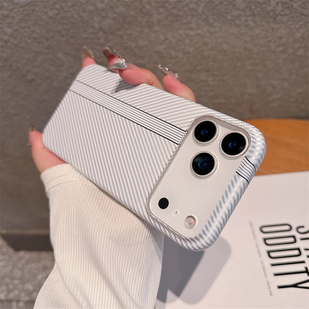 Kevlar Carbon Fibre PC Hard Shockproof Ultra Thin iPhone Case