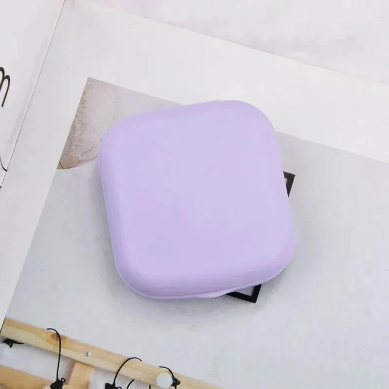 Mini Contact Lens Case with Mirror Travel Kit