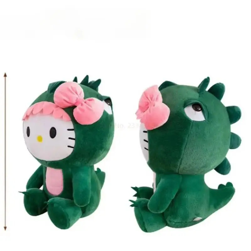 Hello Kitty Dinosaur Plush Pillow Kawaii Sanrio Cushion Toy 35CM