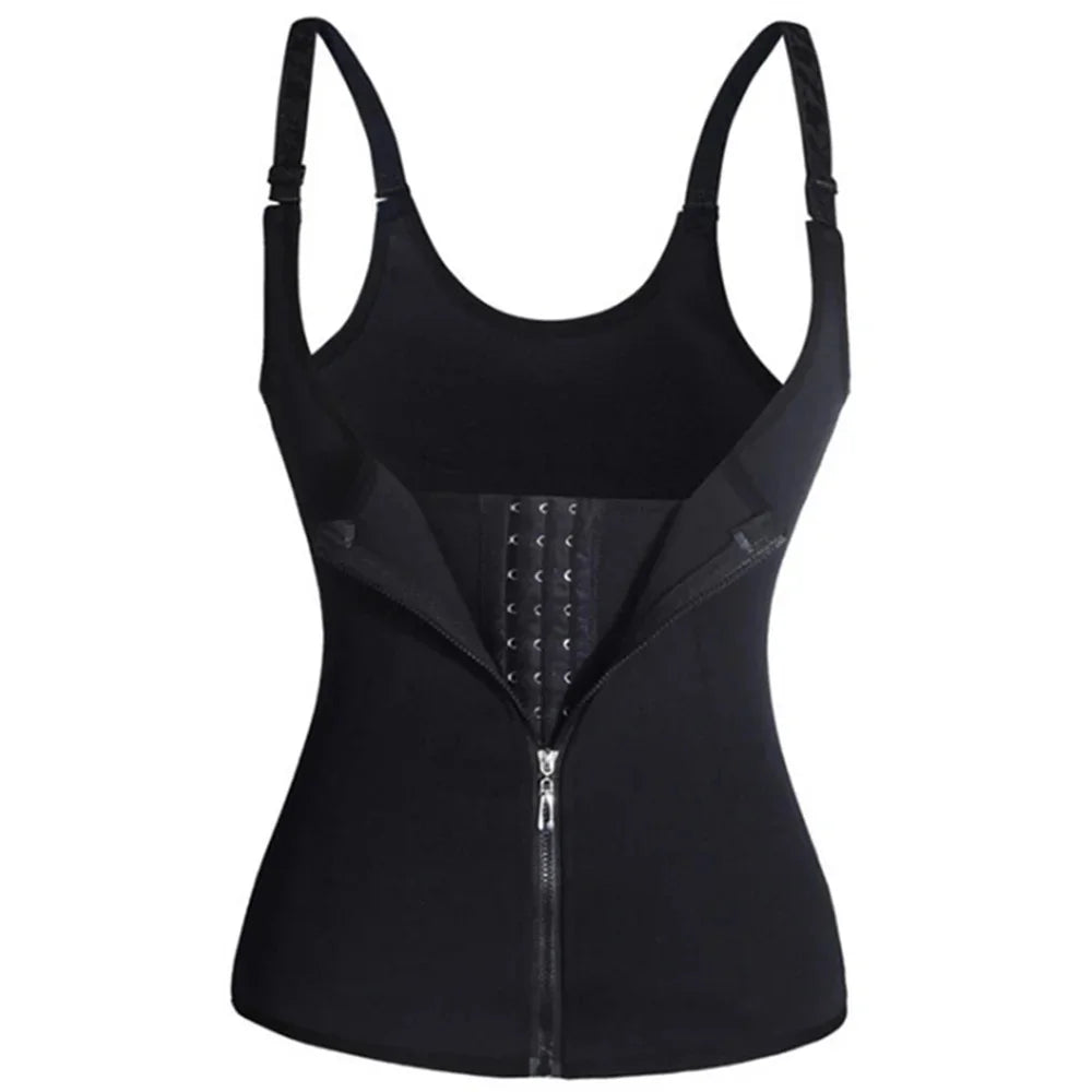 Women Waist Trainer Zipper Body Shaper Tank Top