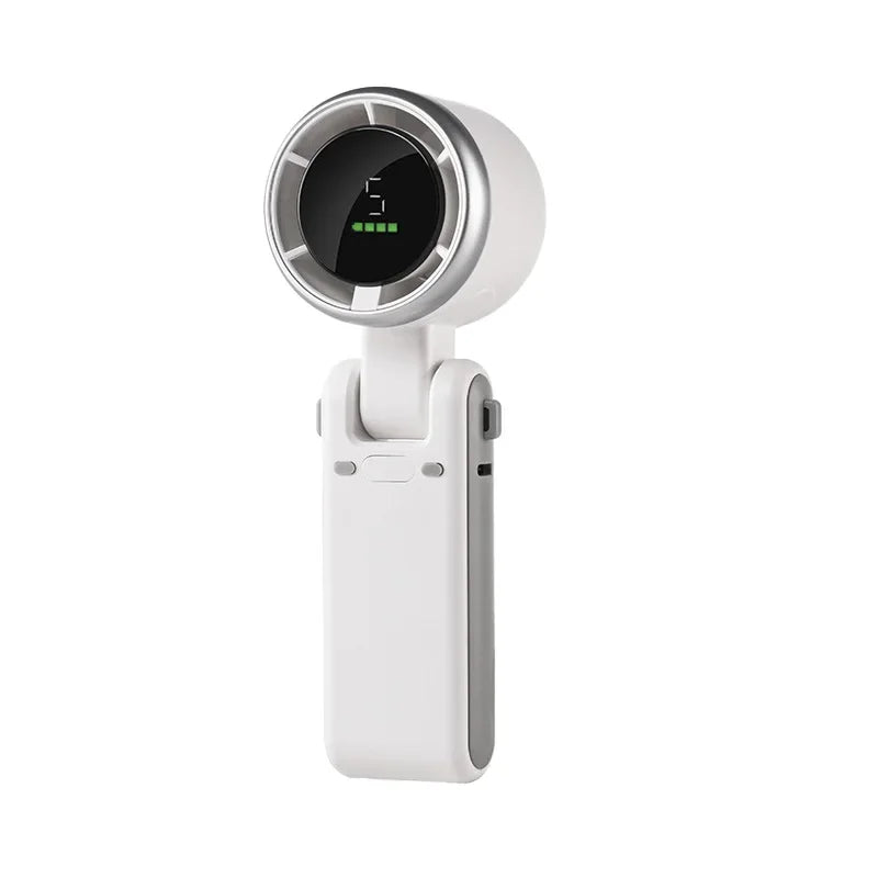 Rechargeable Foldable Mini Fan – Portable Handheld and Desk Fan with Digital Display