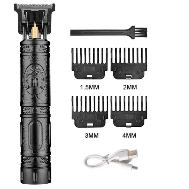 T9 Vintage Hair Clipper & Beard Trimmer Rechargeable Grooming Kit for Men