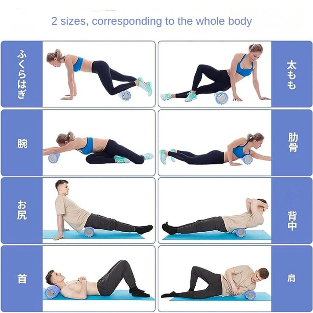 Yoga Foam Roller Muscle Massage Back Training Grid Recovery Roller