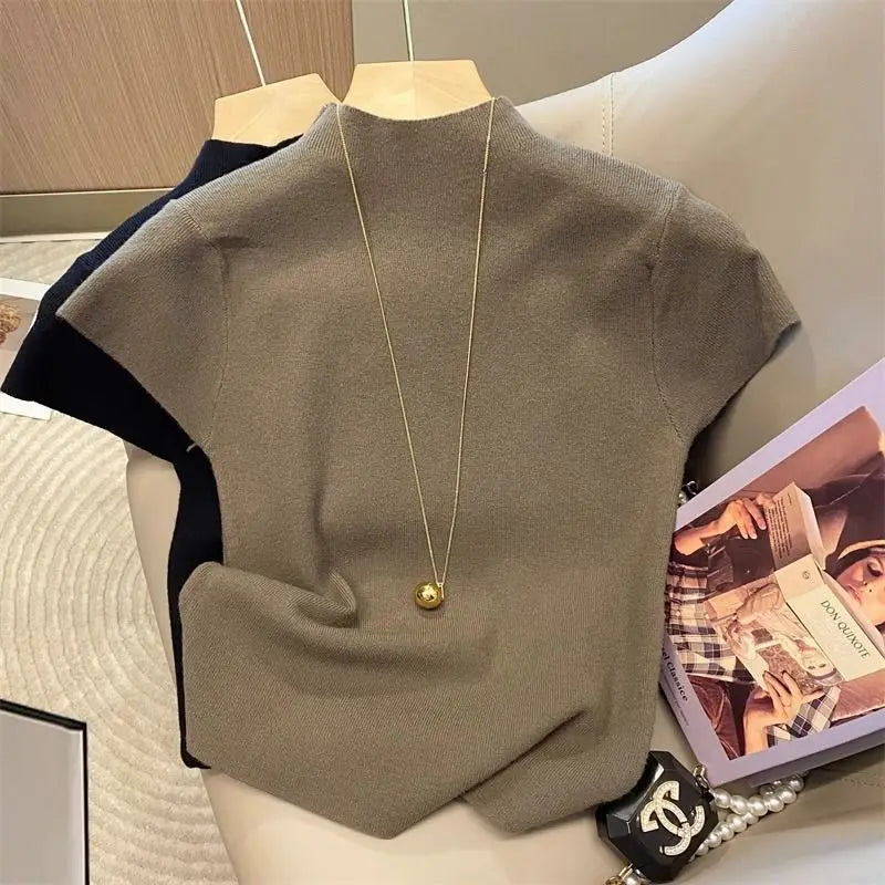 Women Slim Fit Turtleneck Knit Sweater
