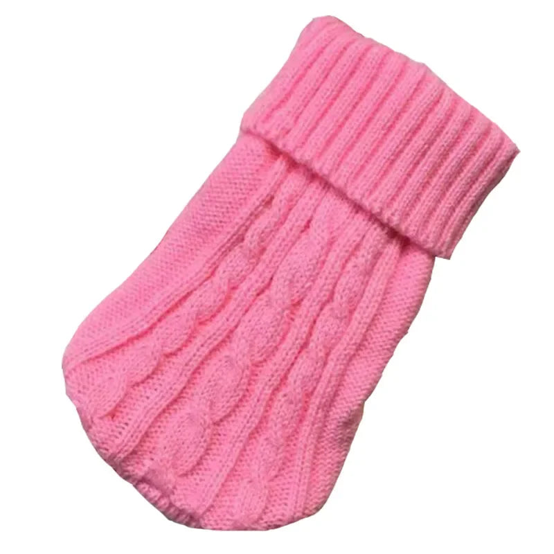Dog Winter Knitted Sweater Pet Clothes Small Medium Dogs Warm Puppy Coat