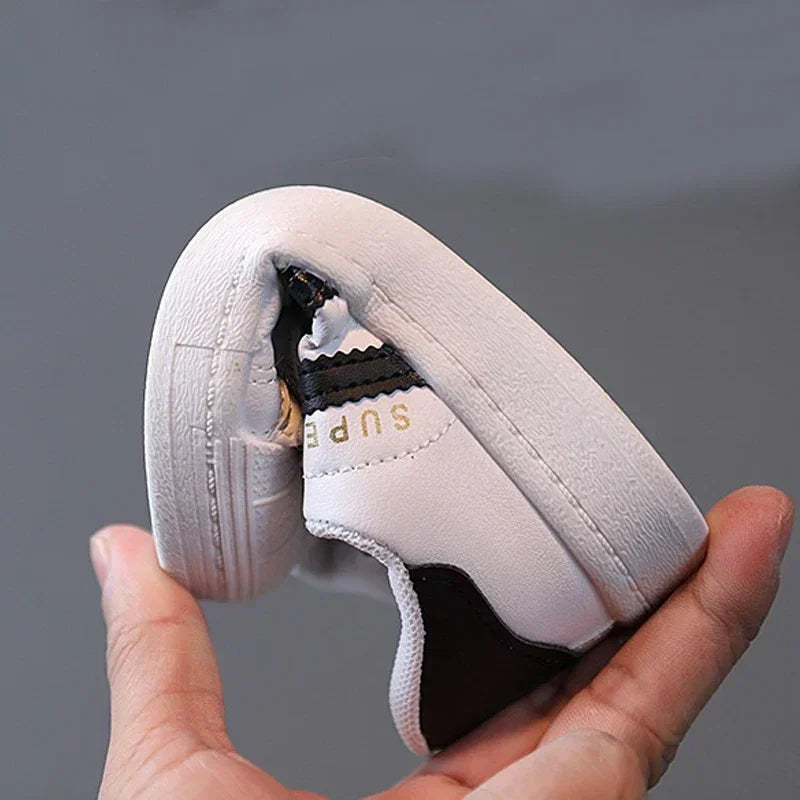 Kids White Sneakers Breathable Casual Shoes