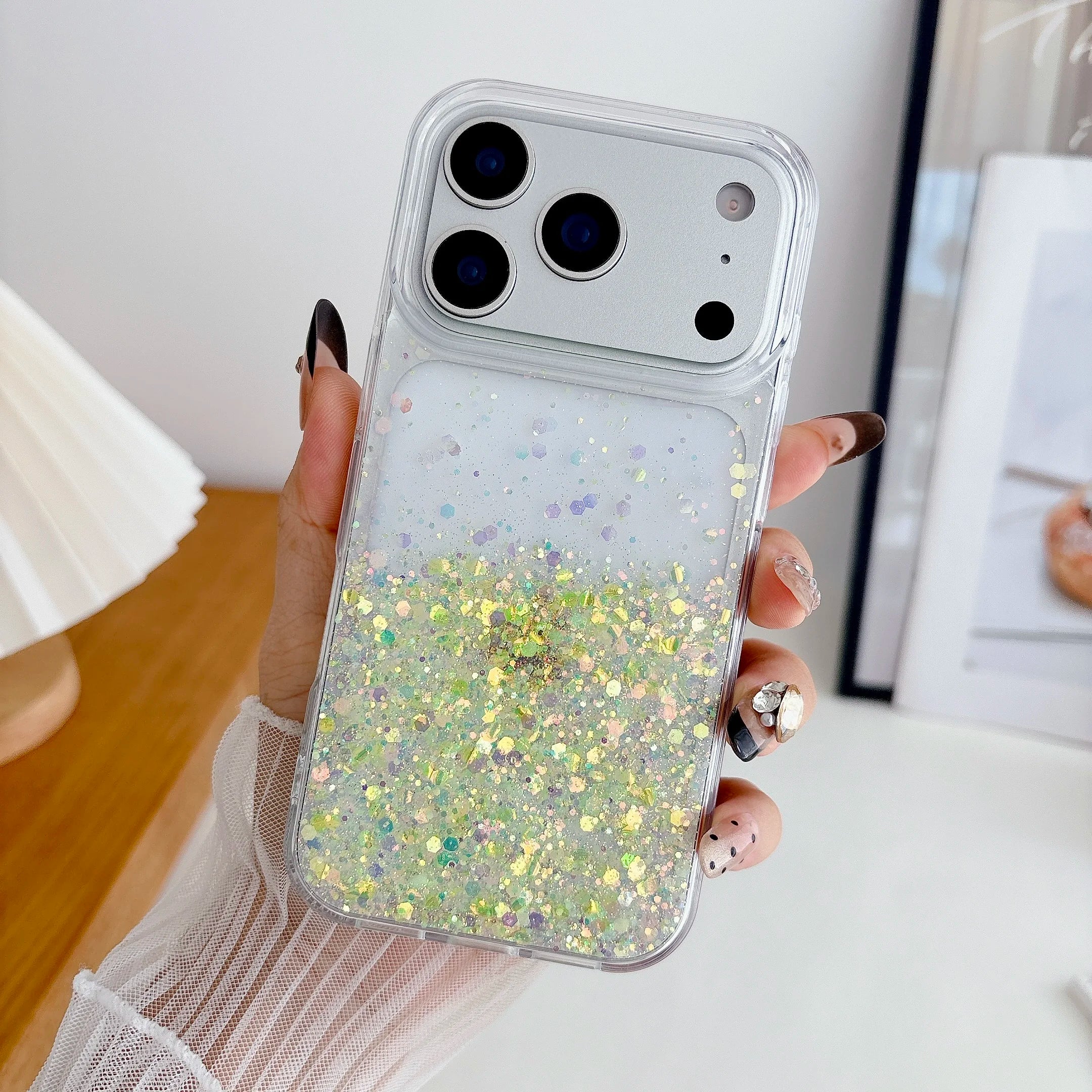 Luminous Glitter Silicone Neon Transparent iPhone Case