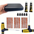 Emergency Tire Repair Kit – Car Puncture Fix Tool Set with Rubber Strips & Glue