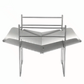 Portable Folding Stainless Steel BBQ Grill Outdoor Camping Fire Pit Cooking Rack